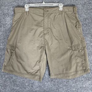 Realtree Shorts Mens 40 Brown Nylon Ripstop Hunting Outdoor Cargo Pockets Adult‎